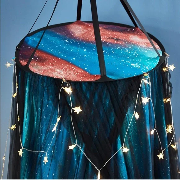 NEW Never Opened! Galaxy-Themed Bed Canopy with Lights - Picture 4 of 9